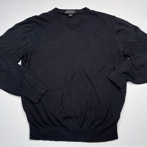 Kenneth Roberts Platinum Sweater Silk Cotton Black Winter Fall Outdoor Office